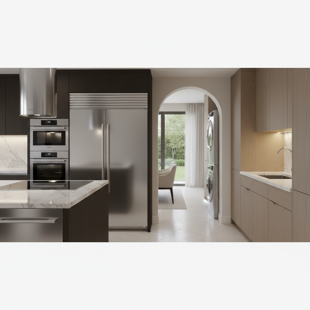 Premium household appliances in a luxury home